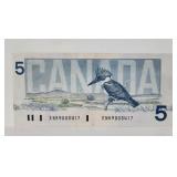 1986 Canada $5 Bird Series