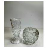 Crystal Hurricane Lamp Candle Holder 2ps/CookieJar