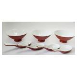 Oriental Soup Bowls with Wonton Soup Spoons