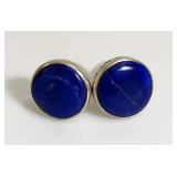 Lapis Laluzi Earring Set Sterling Silver