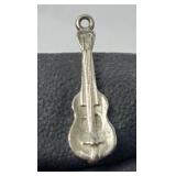 Base Guitar Sterling Silver Charm