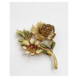 Flower Rhinestones Brooch from Austria