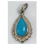 Turquoise Pendant on Sterling Silver