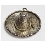 Mexican Hat Sombrero Pendant Sterling Silver VTG