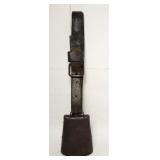 Large Cowbell with Large Leather Strap 20"