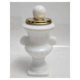 White Milk Glass Perfume Bottle Urn Shape AVON