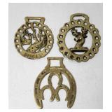 Brass Horse Ornaments (3x) Lot H