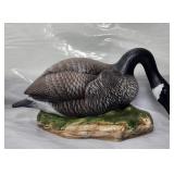 Goose Sculpture - Porcelain signed Cindy Brunke