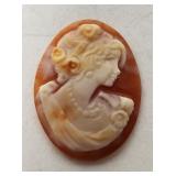 Carved Cameo from Gold Jewelry Antique VTG