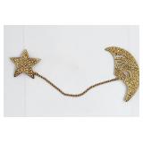 Moon & Star Brooch Set VTG