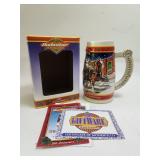 1999 Budweiser Holiday Stein w/Box and COA