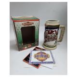 1998 Budweiser Holiday Stein w/Box and COA