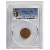 1962 Canada Cent PCGS AU58