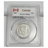 2007 Canada 50 Cents PCGS MS66 UNC