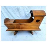 Wooden Baby Rocking Cradle W:26"