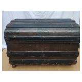 Wooden Chest with wheels H:19" L: 28"