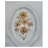 Plate with Pressed Dried Flowers Odette Dallaire