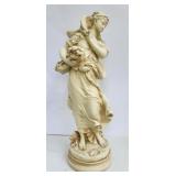 Girl Holding Wood 18" Statue Hip Moreau Alexander