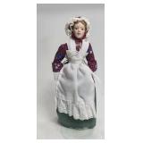 Early American Woman Porcelain AVON Doll w/Stand