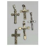 Cross Crucifix Pendants Sterling Silver VTG