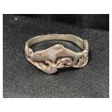 Dolphins Sterling Silver Band Ring Size 8