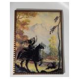 Victorian Silhouettes Hand Painted Girl Horse DogG