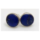 Lapis Laluzi Earring Set Sterling Silver