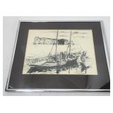 Fishing Boat Gaspe Quebec Print Signed Richard