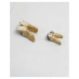 Moose Lot of 2 Small Tooth