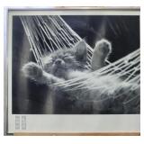 Cat Nap Black & White Print 1991