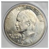 1971S US Silver $1 Dollar