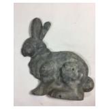 Vintage Solid Cement Bunny Rabbit