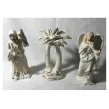 Set of 3 Nativity Figurines ,jade porcelain