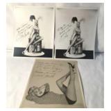 Betty Grable Autographed Photographs (3)