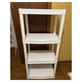 Plastic free standing shelves