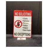 No soliciting sign