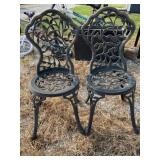 Two lightweight  metal chairs