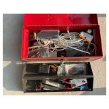 Metal toolbox with Misc Electrical