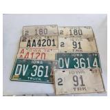 Vintage Iowa License Plates