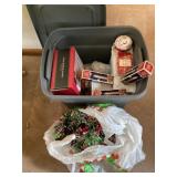 Tote of Christmas decor