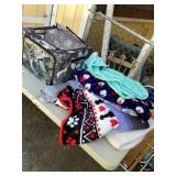 Pet carrier and fleece throws