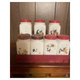 Vintage spice rack and shakers