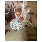 Air go, meter exercise bike located in basement