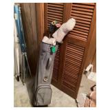 Golf clubs and bag