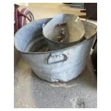 Galvanized tubs and grinder