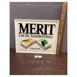 Metal merit cigarette advertising sign