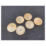 6 Wooden Nickels