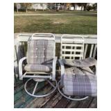 Swivel lawn chairs