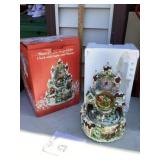 Battery operated musical Santa water globe clock