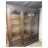 Lighted Victorian ornate display cabinet